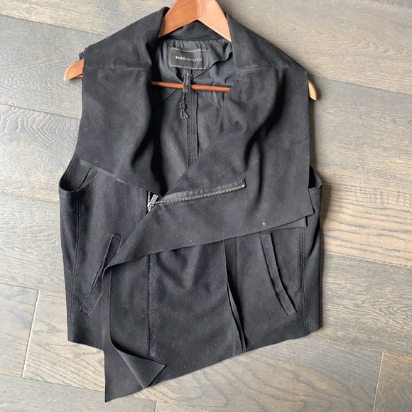 BCBG MAXAZARIA | Black Suede Vest | LG - Picture 6 of 7